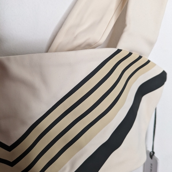 WEWOREWHAT Bandana Stripes Off-White Multi Bandeau Bra Top NEW Size S - Picture 6 of 7